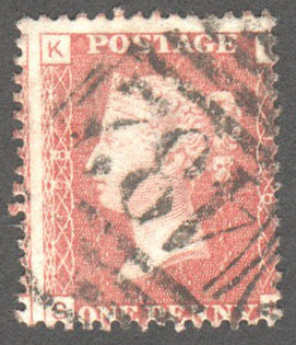Great Britain Scott 33 Used Plate 198 - SK - Click Image to Close